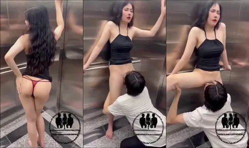 Gặp trai lạ trong khi đang phô dâm trong thang máy em hữu duyên cho vét máng luôn