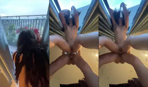 Kéo em ra ban công chung cư có view đẹp vừa chịch vừa ngắm cảnh